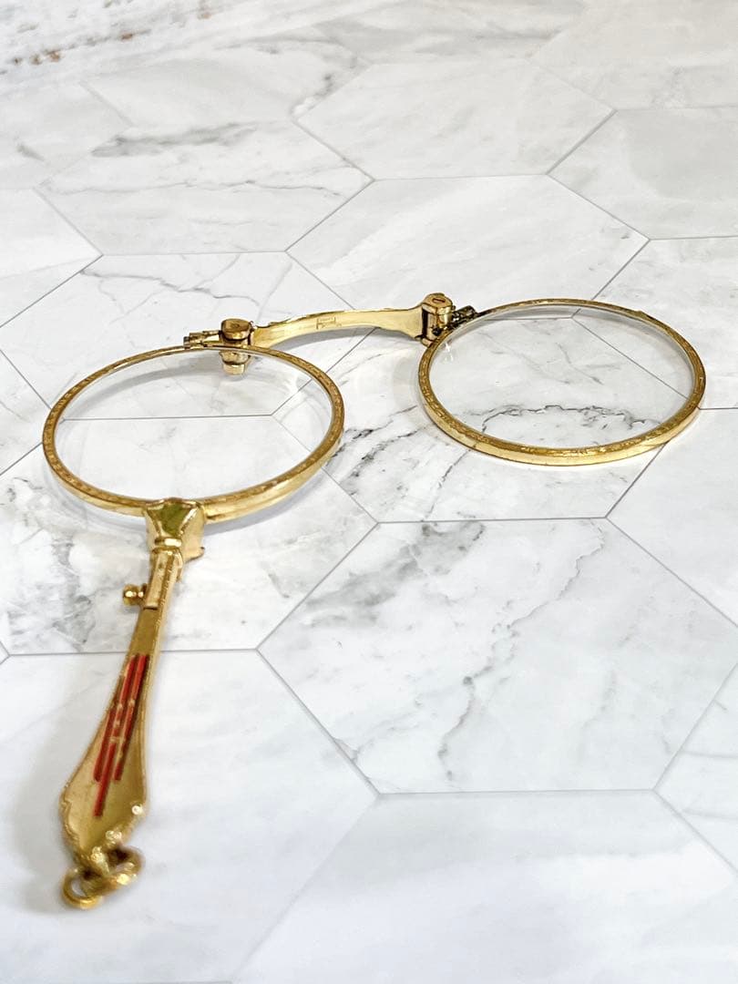 フランス　アンティーク　ローネット　ルーペ　オペラグラス　拡大鏡