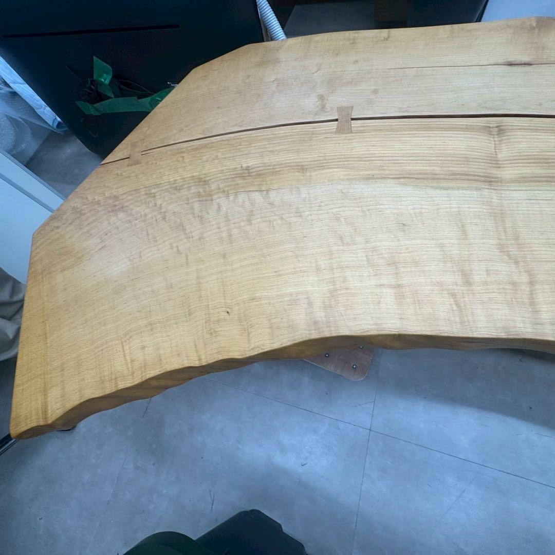 無垢材 曲線デザイン 一枚板テーブル　直接引き取り歓迎　千葉県　座卓