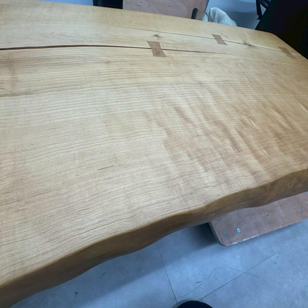 無垢材 曲線デザイン 一枚板テーブル　直接引き取り歓迎　千葉県　座卓