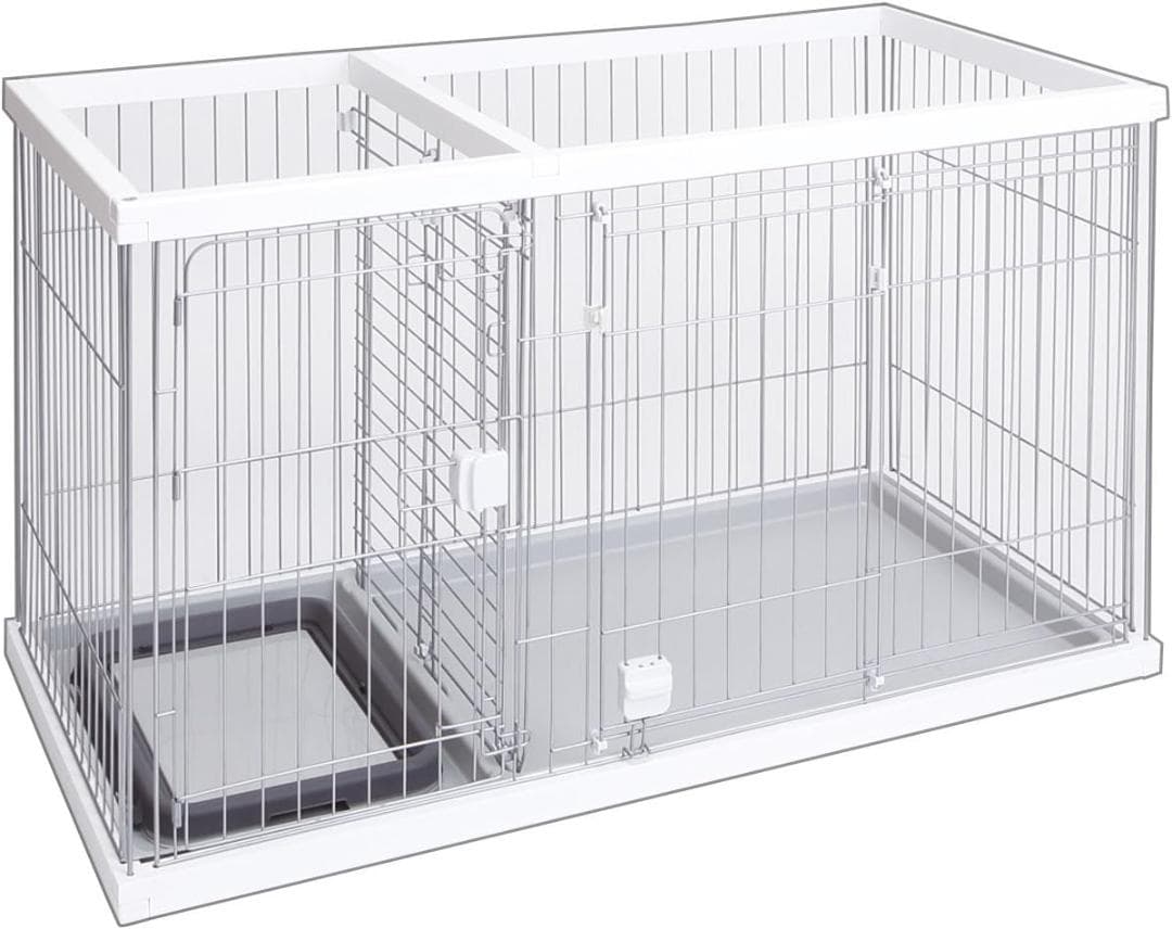 ペティオ (Petio) トイレのし ドッグルームサークル ホワイト レギュラー