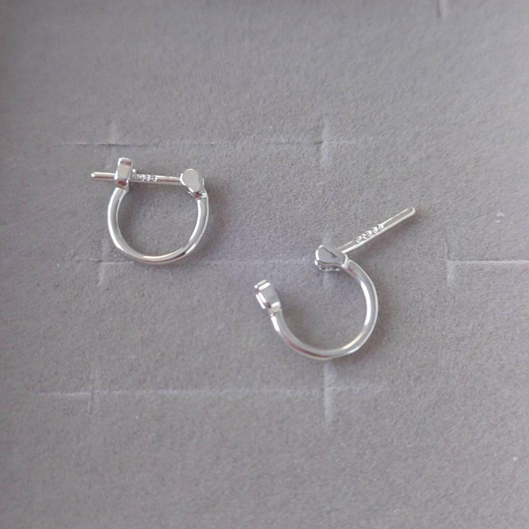 未使用　プラチナ　フープ　ピアス　Pt900