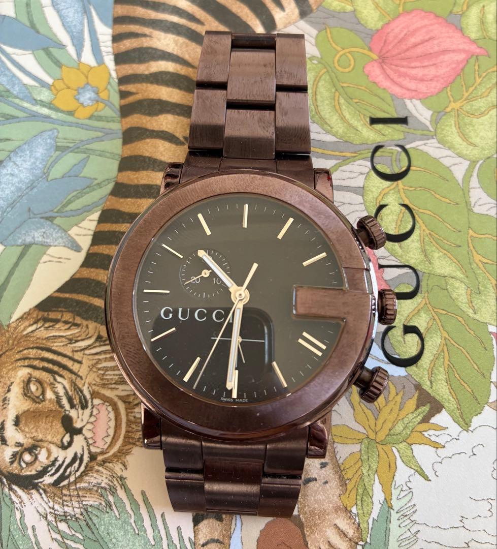 GUCCI クロノグラフ 腕時計 ブラック