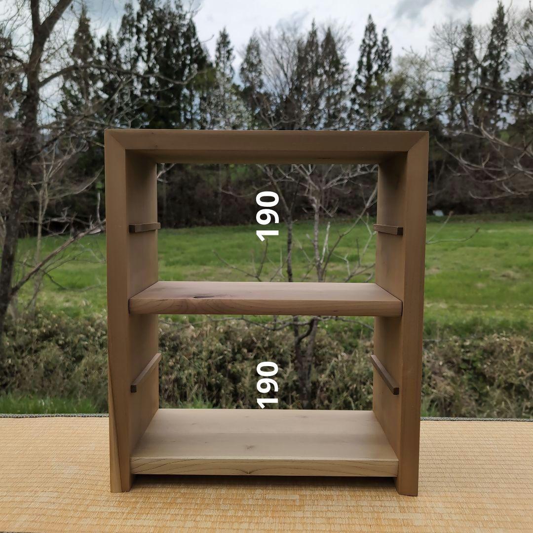 古材リメイク　朴の木 自在オープンシェルフ　無垢の家具