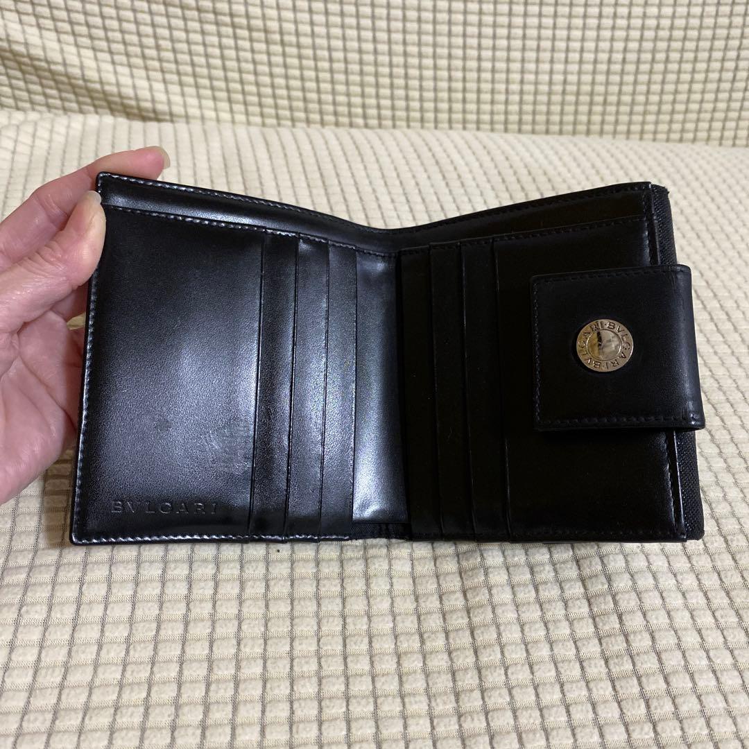 【中古品・美品】BVLGARI Ｗホック 折財布 ロゴマニア