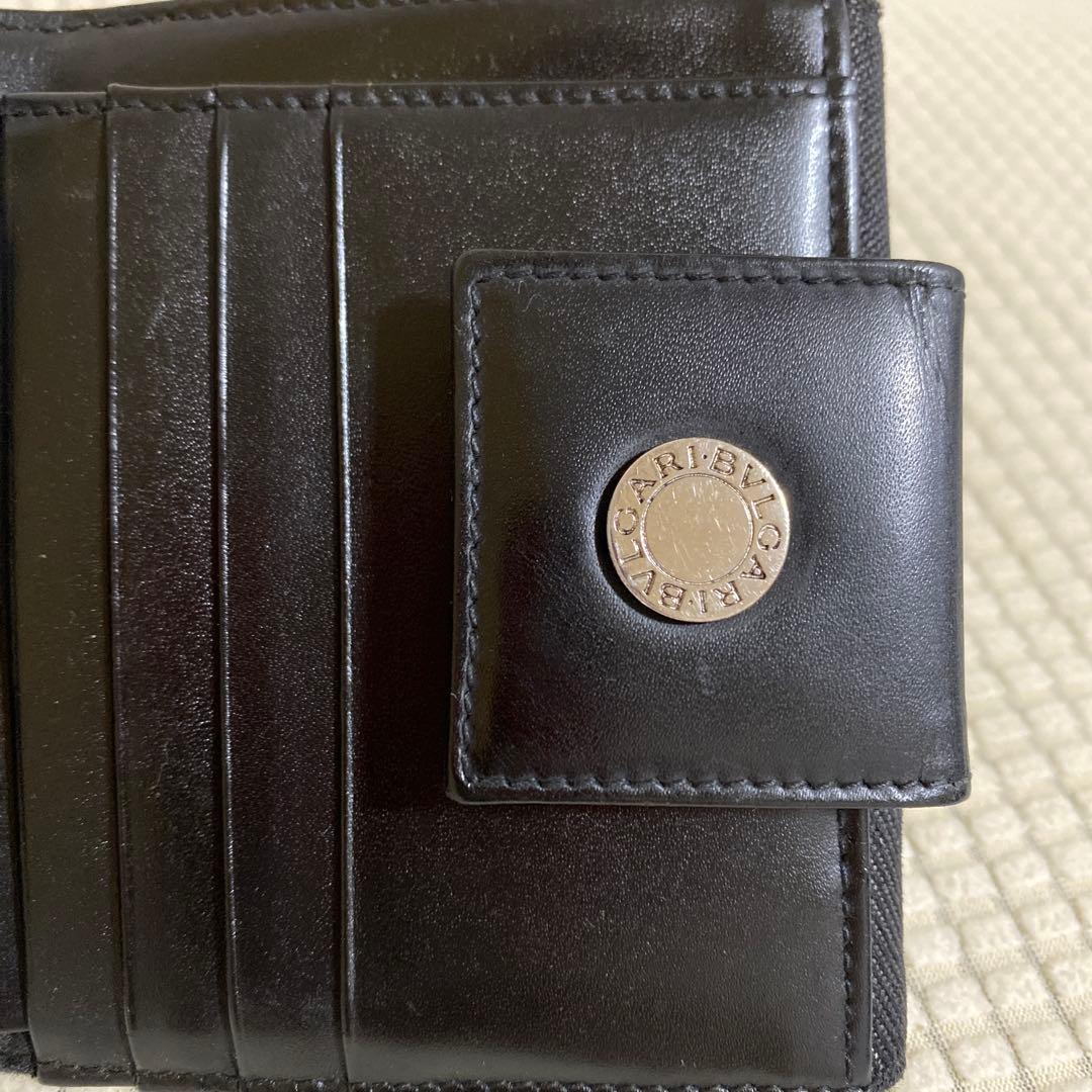 【中古品・美品】BVLGARI Ｗホック 折財布 ロゴマニア