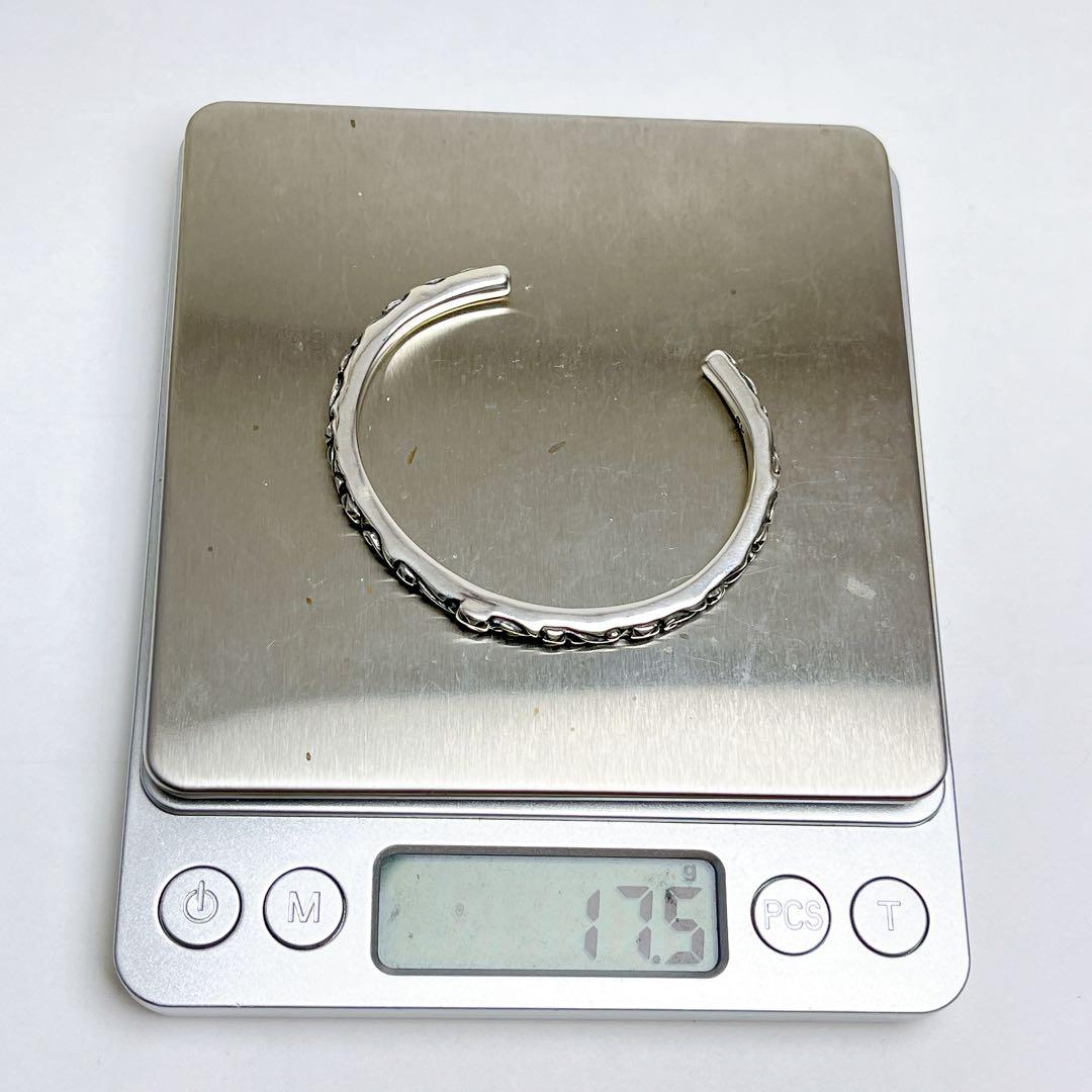 ビルウォールレザー　シンクロス　スクロール　バングル　925 XS