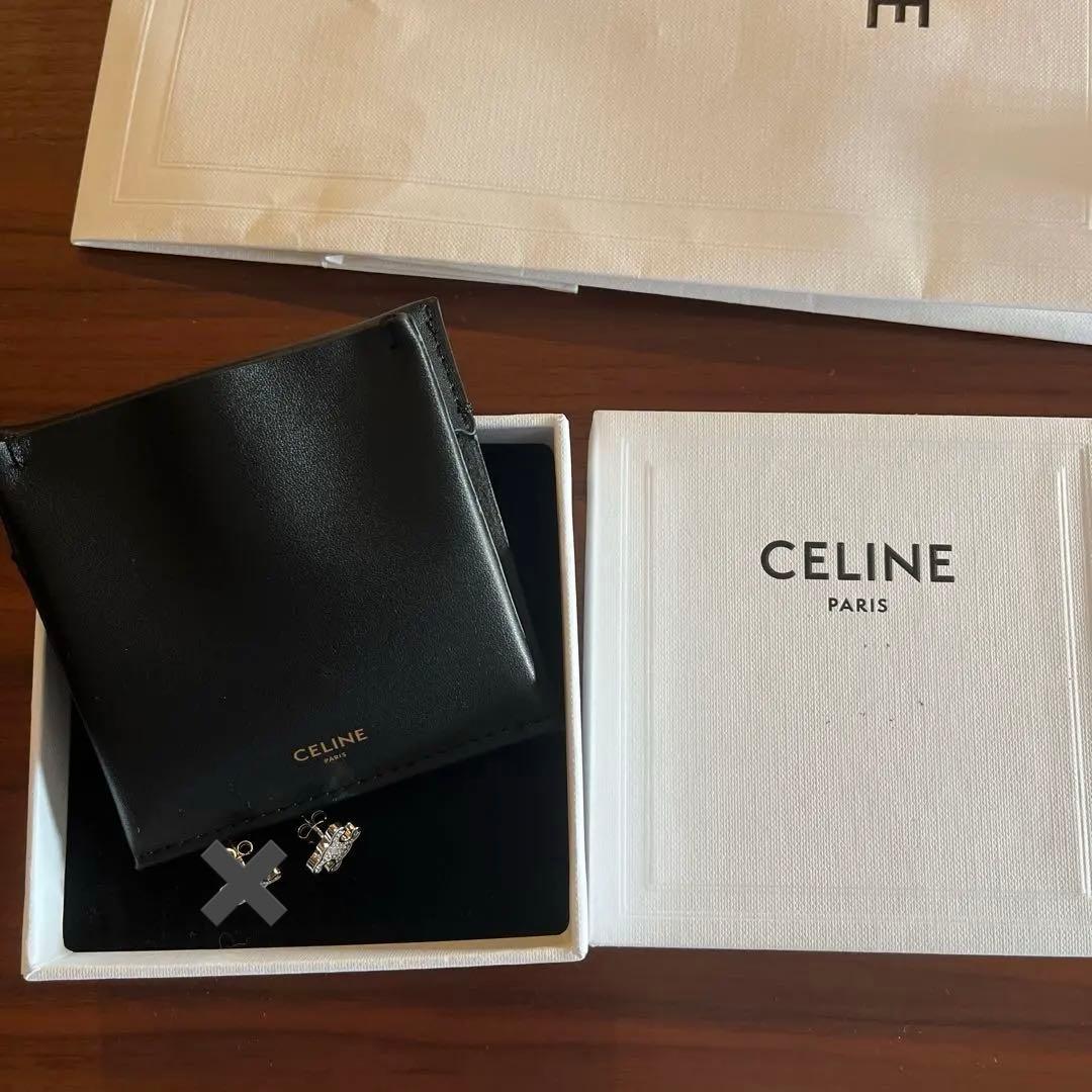 CELINE トリオンフ ラインストーン スタッズ ピアス　片耳のみ