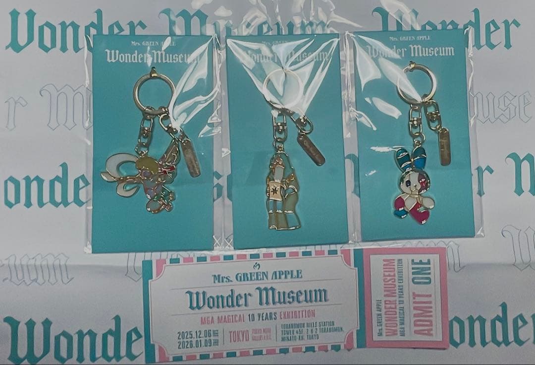Mrs. GREEN APPLE Wonder Museum キーホルダー3個