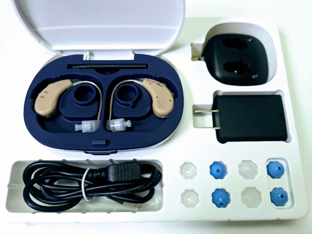 【美品】ショップジャパン 楽ちんヒアリング SK-05（耳かけ型集音器）