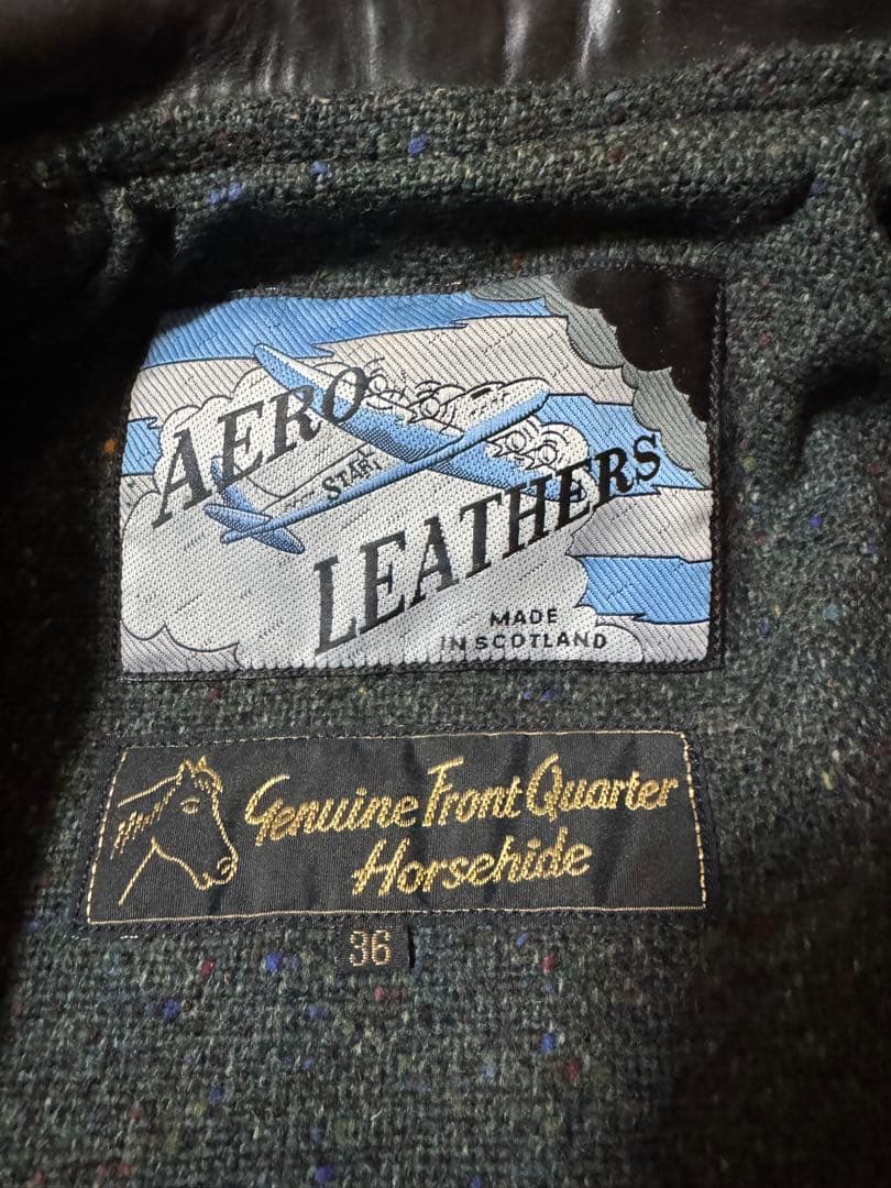 AERO LEATHER ホースハイド ハイウェイマン レザージャケット 36