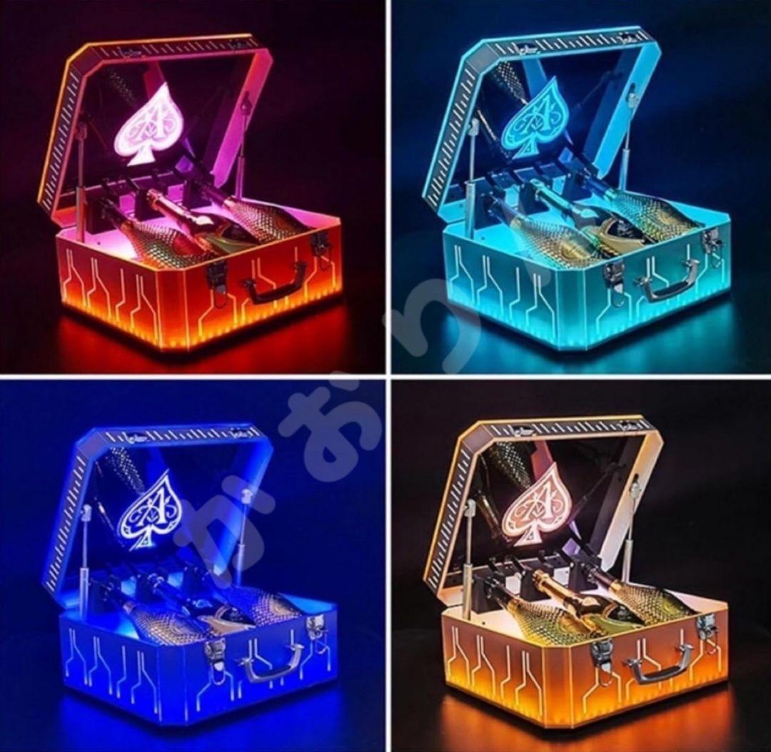 【新品】LED照明付き ボトル ボックス シャンパン ケース アルマンド