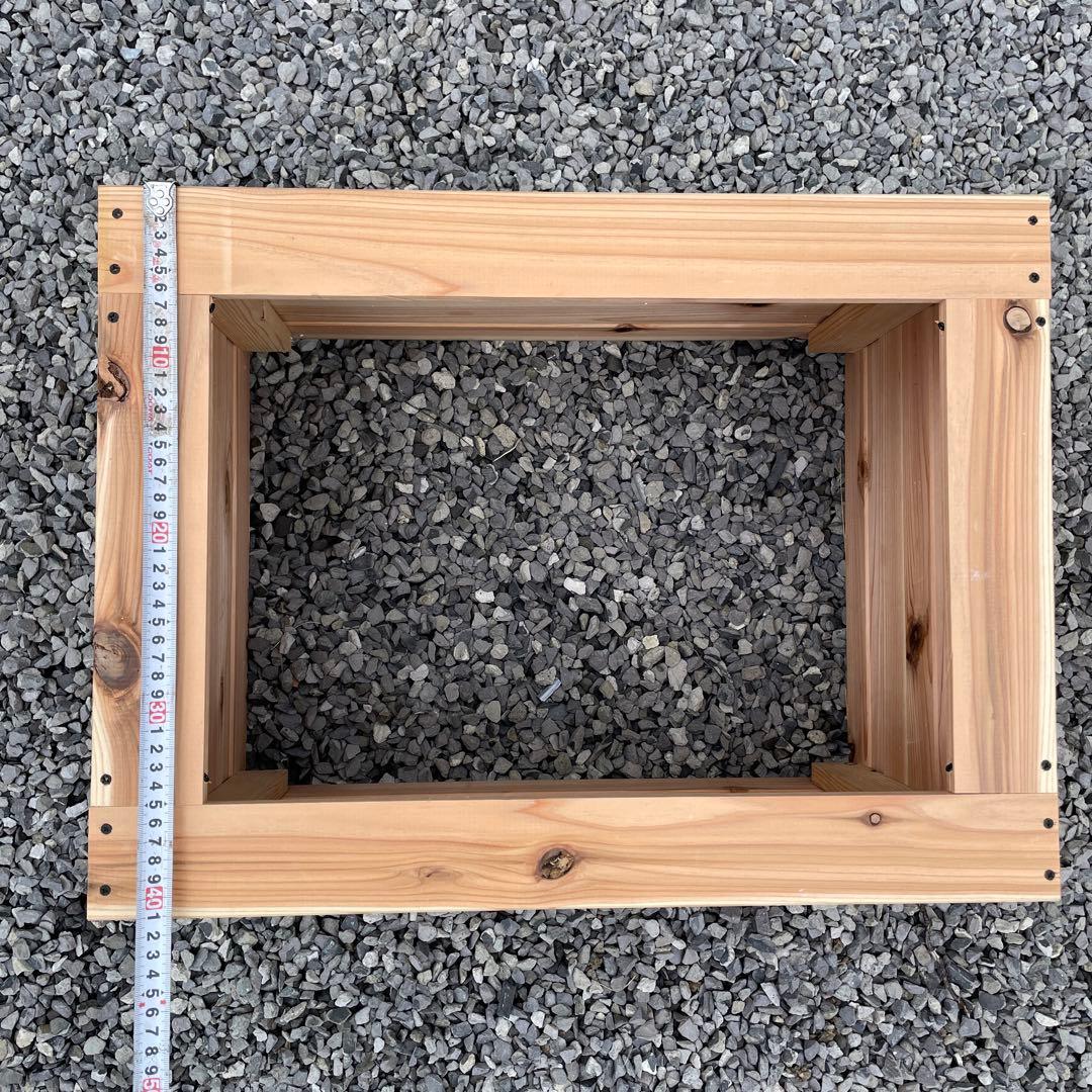 タライ 36L 木枠 低床セットメダカ 100％天然塗料 水槽 杉羽目板