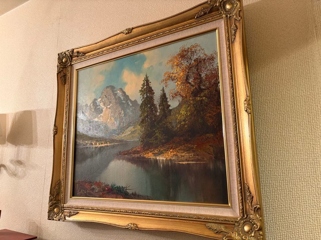 油彩 F10号 リアリズム 写実絵画 アンティーク サイン有り