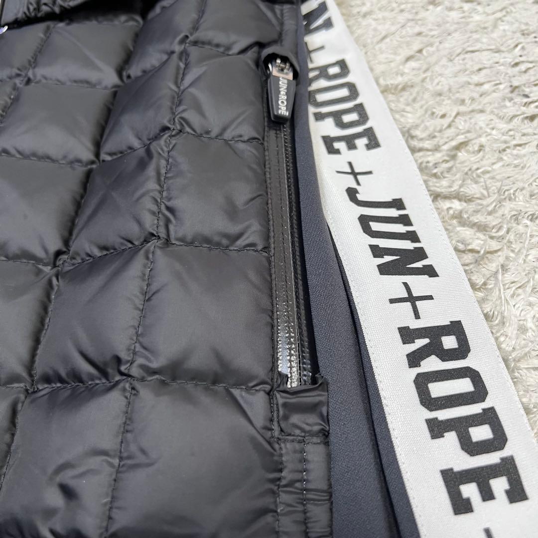 ジュン＆ロペ ダウンベスト ワンピース ウエストマーク ロング丈 レディース M