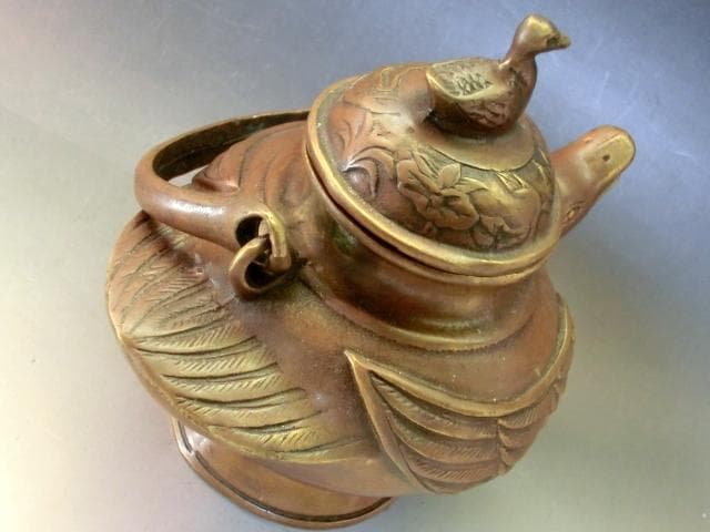 水差し■鳥「大清御製」水注 水滴 古民具 お茶道具 古美術 時代物 骨董品■