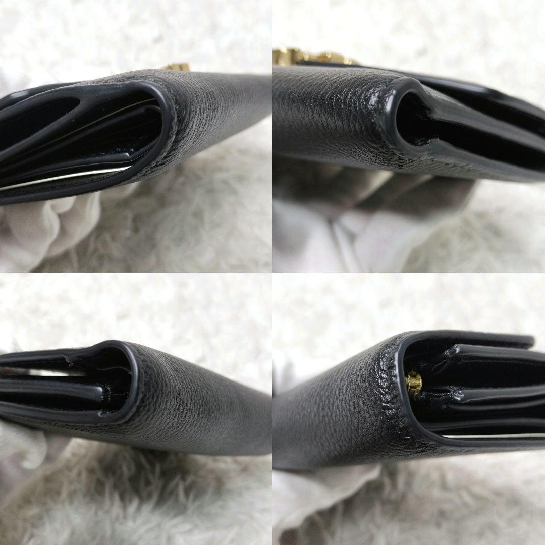 【美品✨】トリーバーチ　3つ折り財布　コンパクトウォレット　金ロゴ　レザー