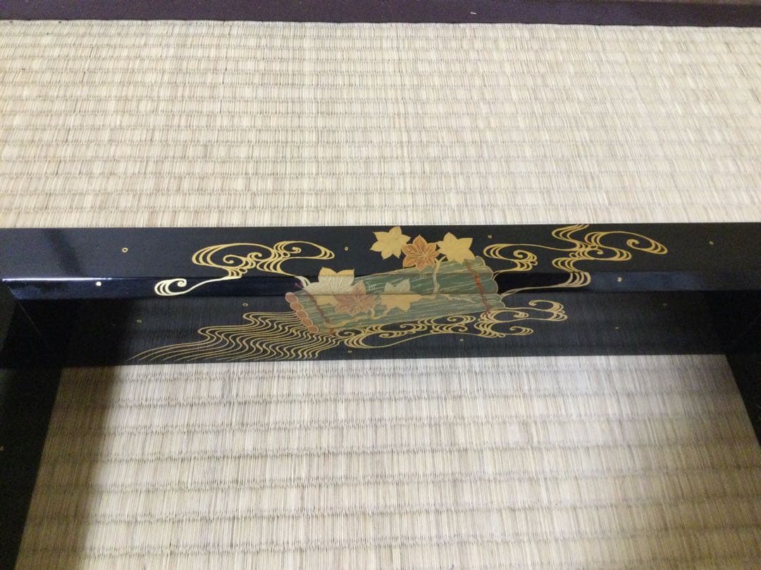 花筏蒔絵炉縁 北浜宗真作 炉道具 茶道具 供箱付 L204