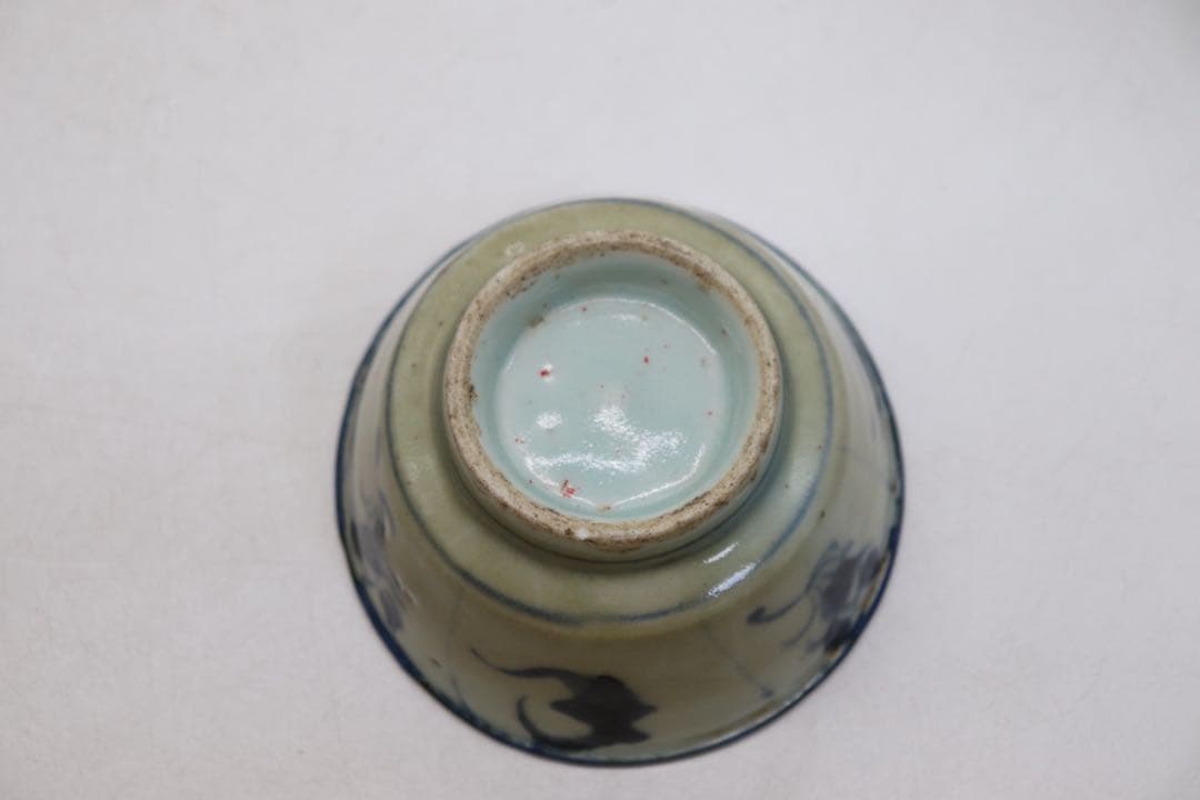 中国　清時代　染付　お碗大&小4点まとめ　送料込み250816