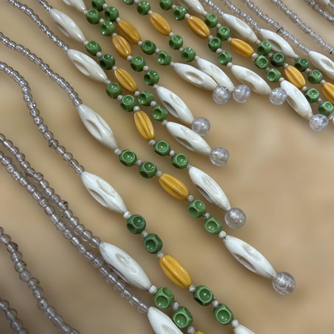 ビーズ のれん 昭和レトロ キズ 汚れ あります