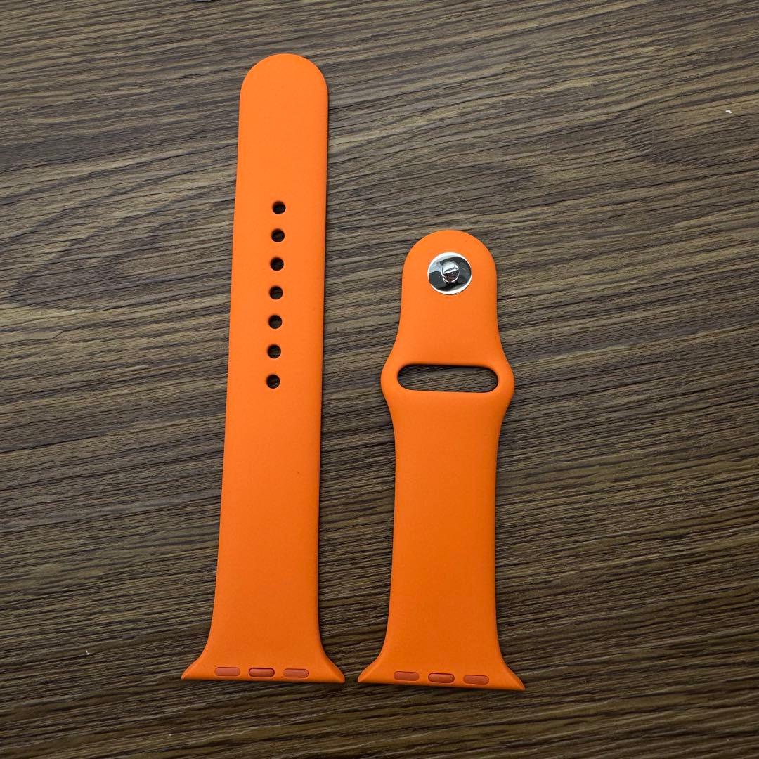 2421 Apple Watch エルメス　オレンジ　ラバー　スポーツ