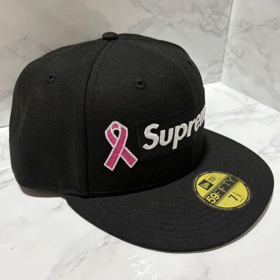 y011715 Supreme×NEW ERA コラボキャップ　ブラック59.6