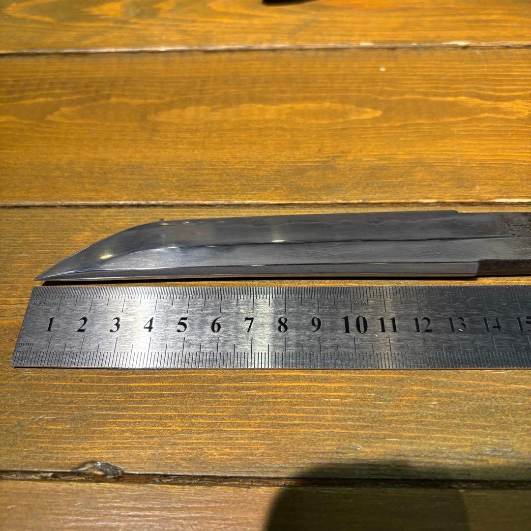 日本刀残欠クラフトナイフNo.64 最上大業物 長曽祢虎徹興里 茶黒拵