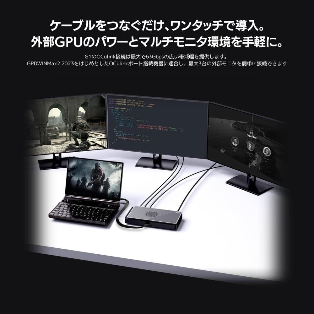 [モバイル GPU] GPD G1 外付け GPU RX7600M XT