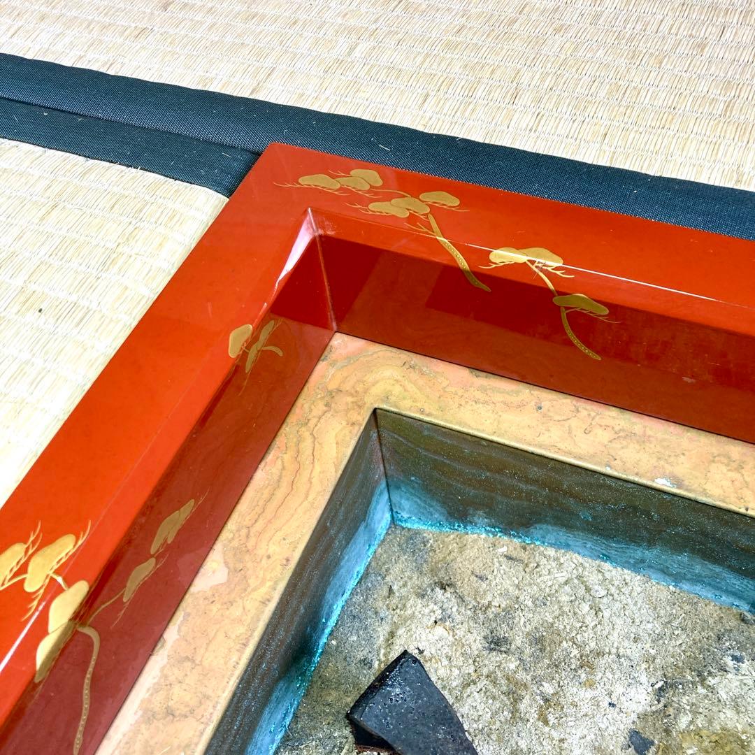 輪島塗　炉縁　茶道具　茶道　共箱　利休型