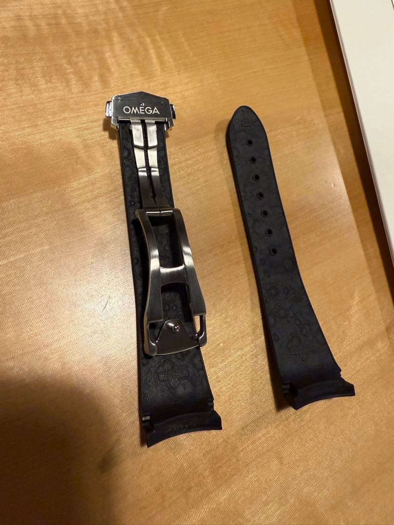 美品 オメガ スピードマスター ラバー ベルト & バックル ストラップ