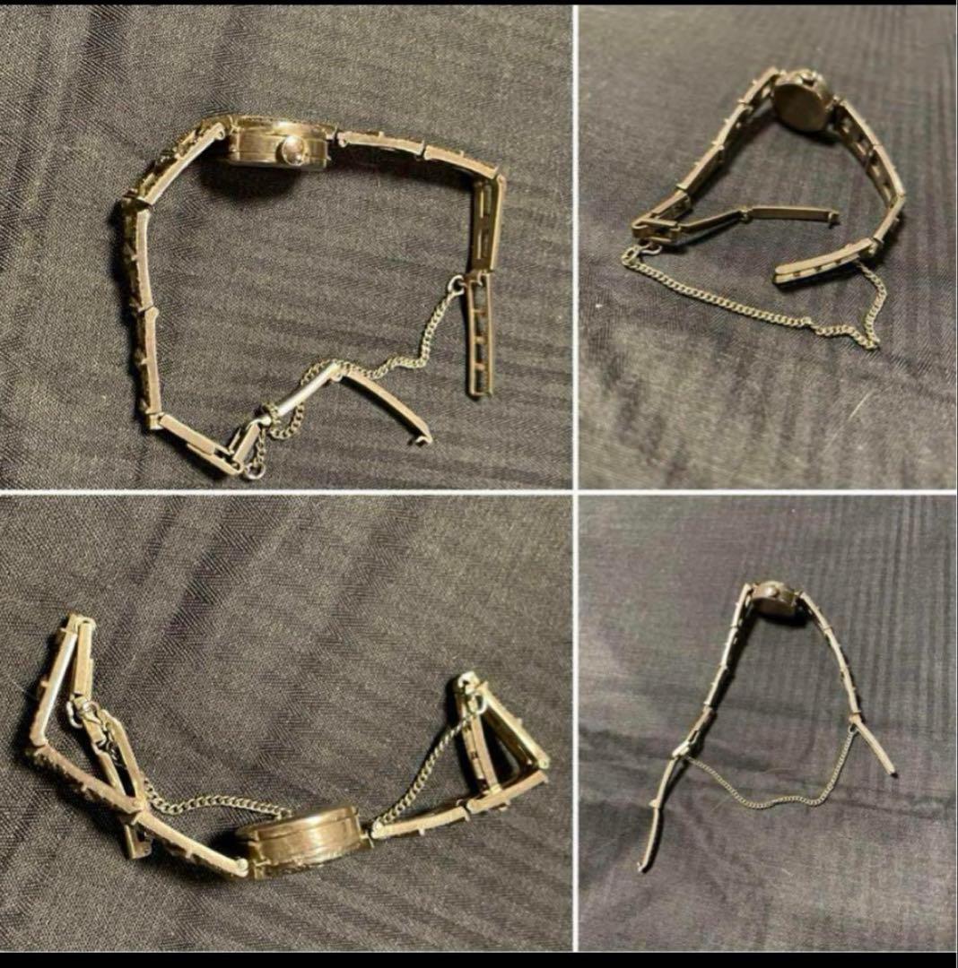 処分❗️アンティーク　シルバー９２５　マーカサイト　婦人用　時計　長期保存品