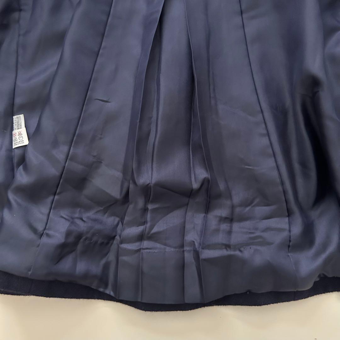 familiar ネイビー アンゴラ混　ウールコート　120