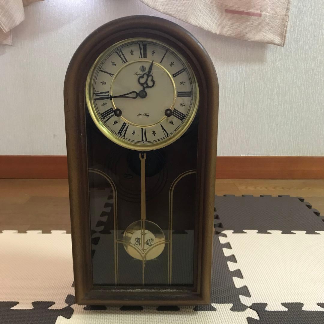 愛知時計電機　ゼンマイ式掛け時計　振り子時計　日本製　昭和レトロ