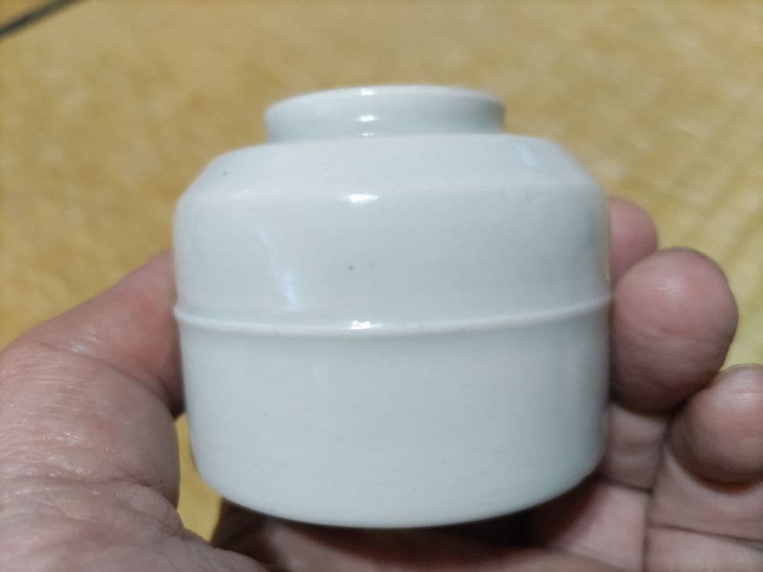 古伊万里　白磁　胴紐　小型　猪口　無傷