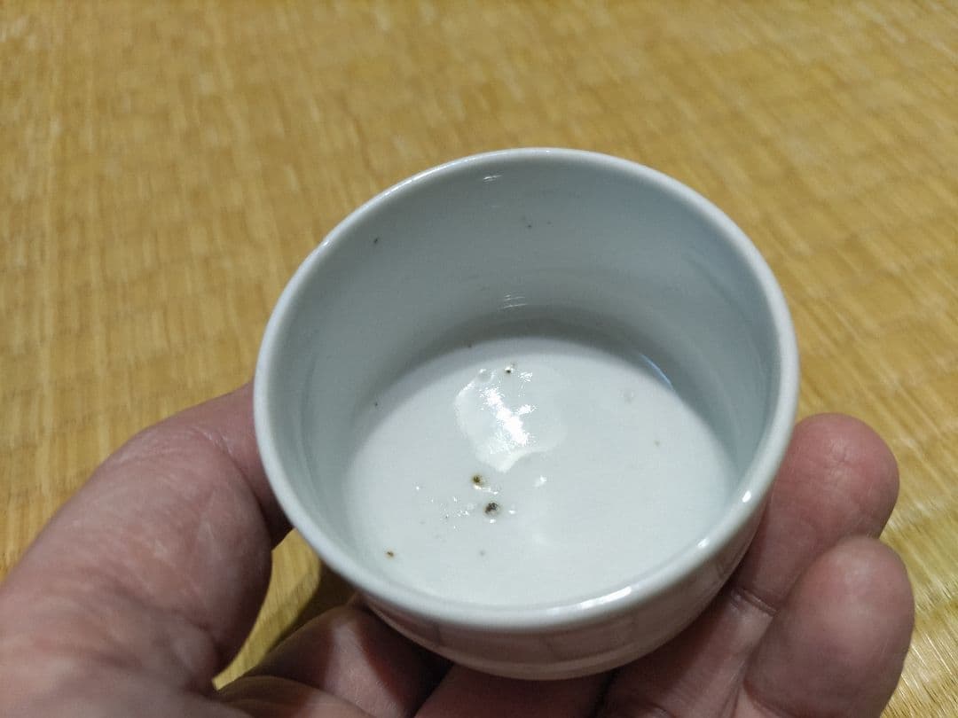 古伊万里　白磁　胴紐　小型　猪口　無傷