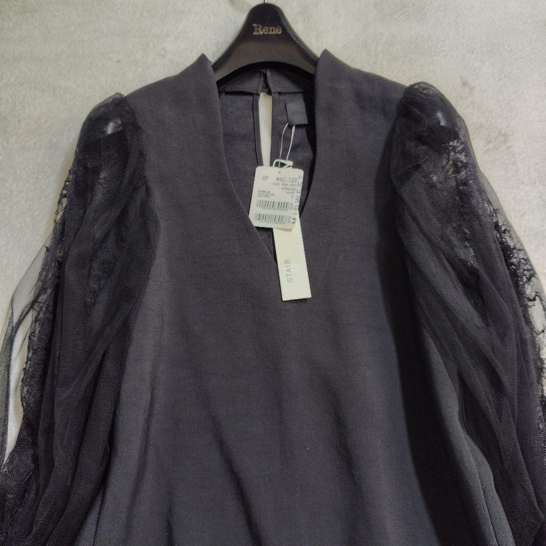 新品　定価4.2万　ステア レーススリーブワンピース ブラック　フォーマル　切替