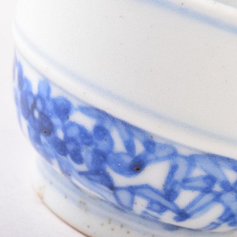 水越与三兵衛作　染付　松竹梅文　茶器　酒盃　ぐい呑　時代箱　C　R8345