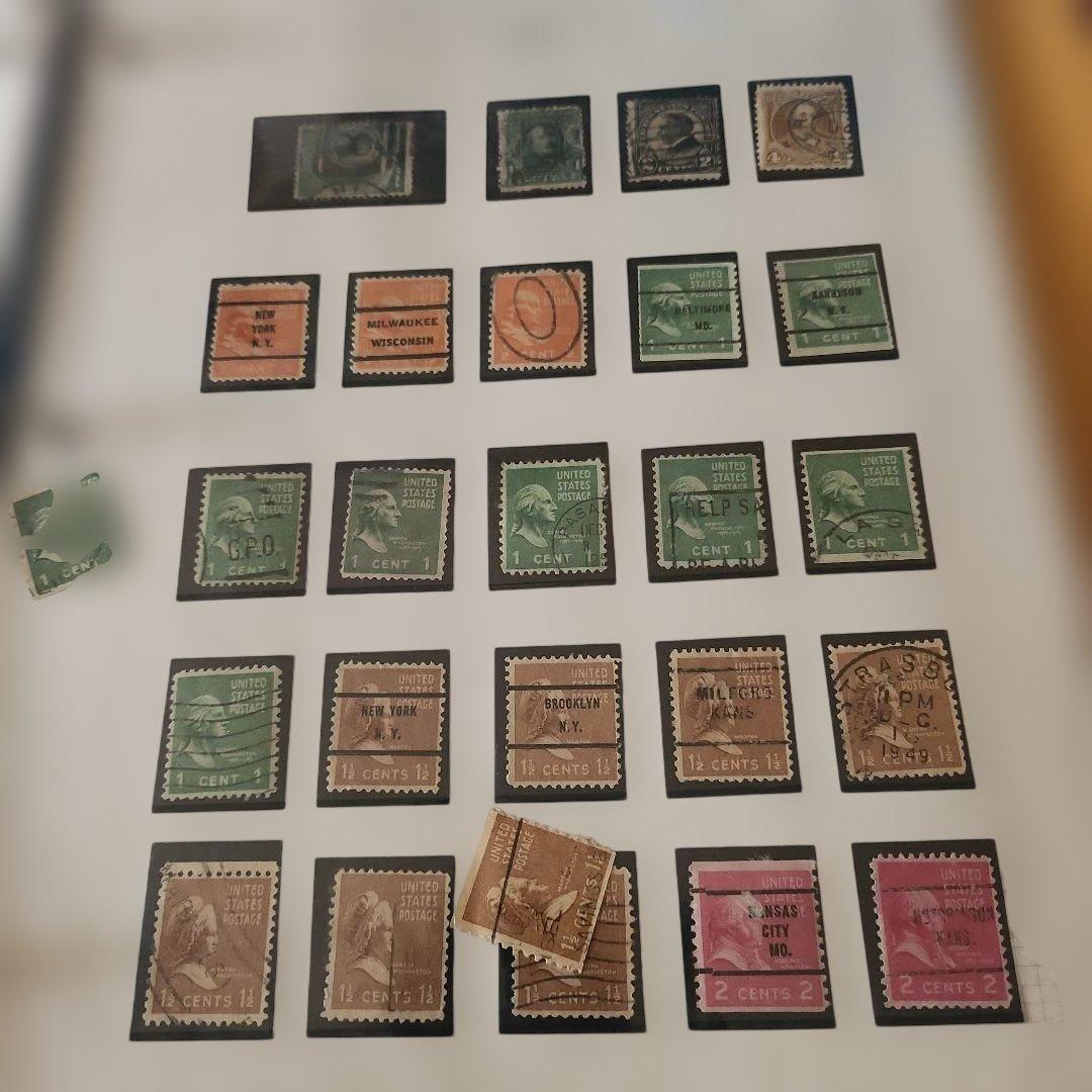 アメリカ　使用済み切手　一冊