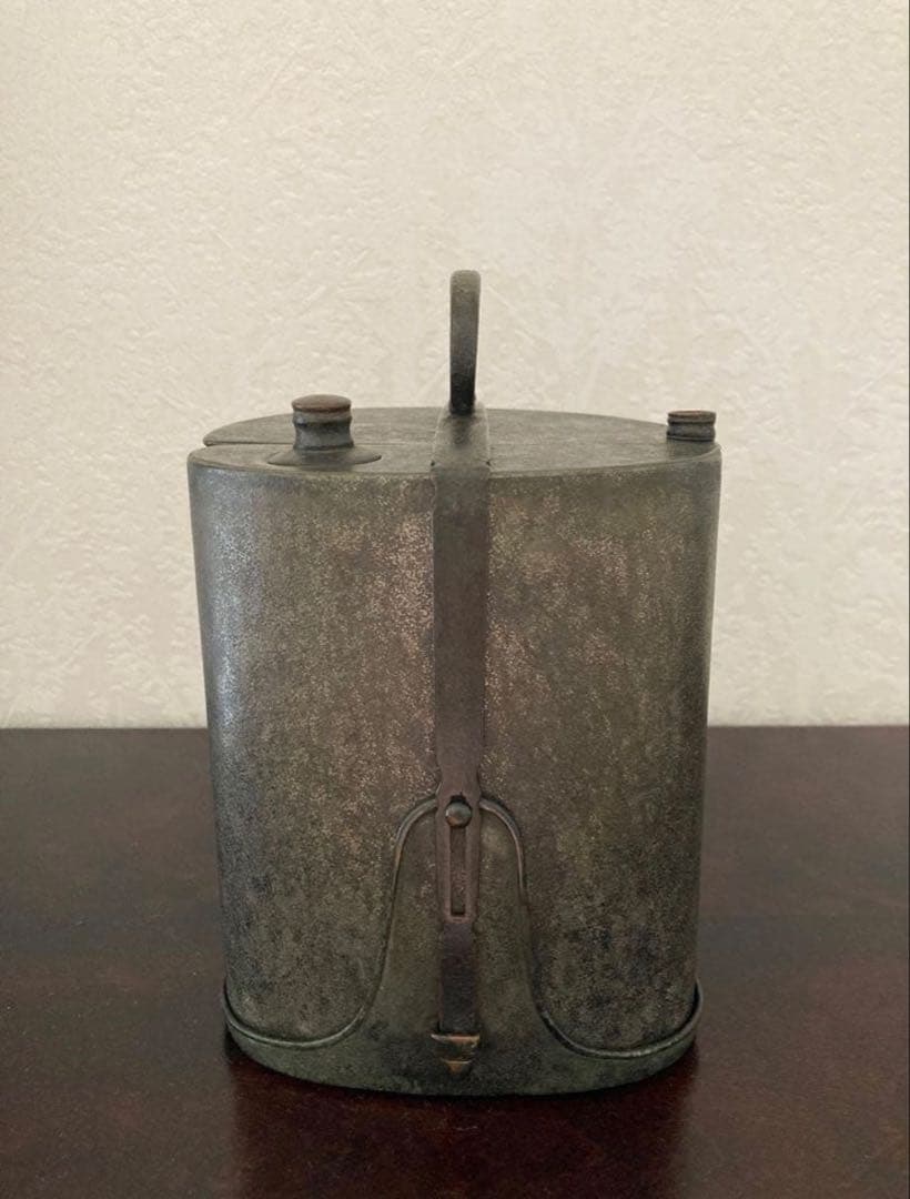 珍品 作家物 銚子 四方木瓜 お弁当箱 骨董 アンティーク雑貨 金属 美術品