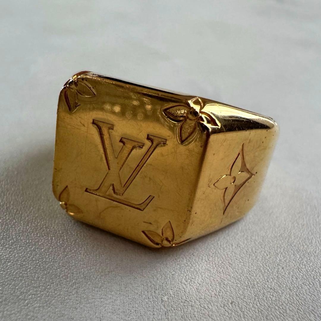 ルイヴィトン　シグネットリング　モノグラム　Mサイズ