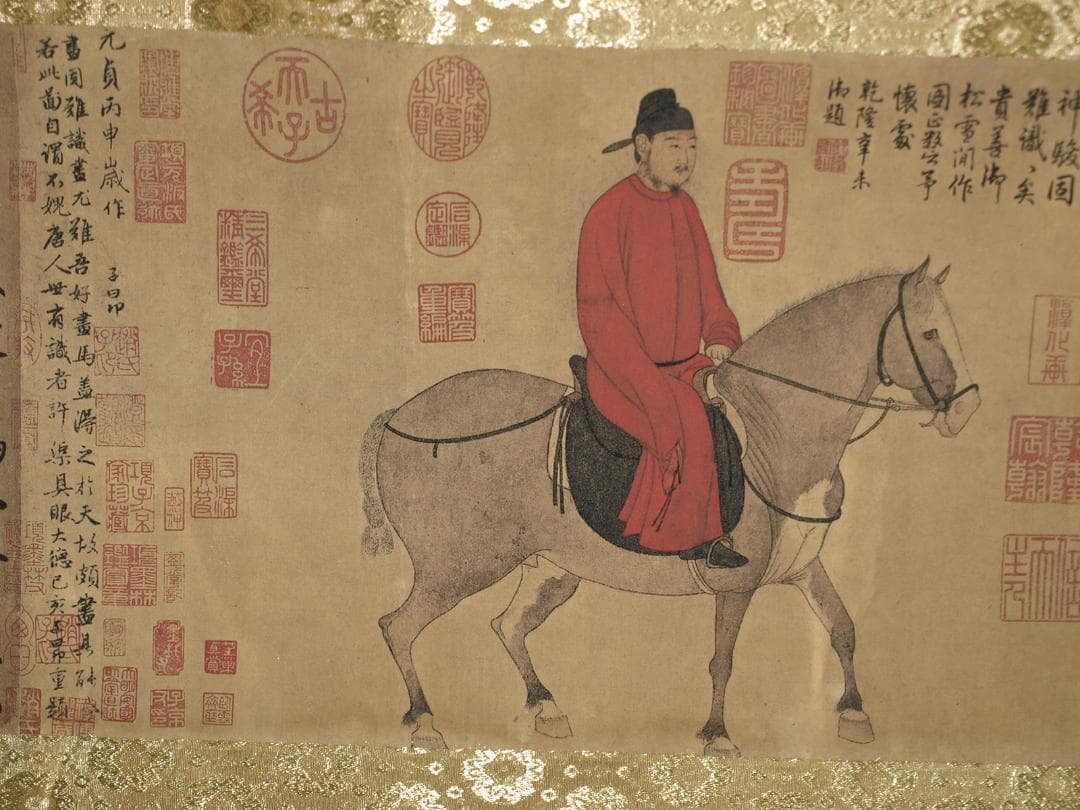 中国古掛け軸「得深稳意図　紙本」中国民間画家BD026A7-4