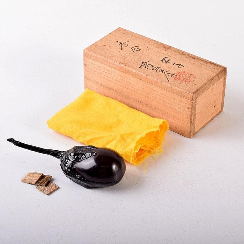 茶道具　岩倉隆斎作　内金　茄子　香合　共箱　V　8057