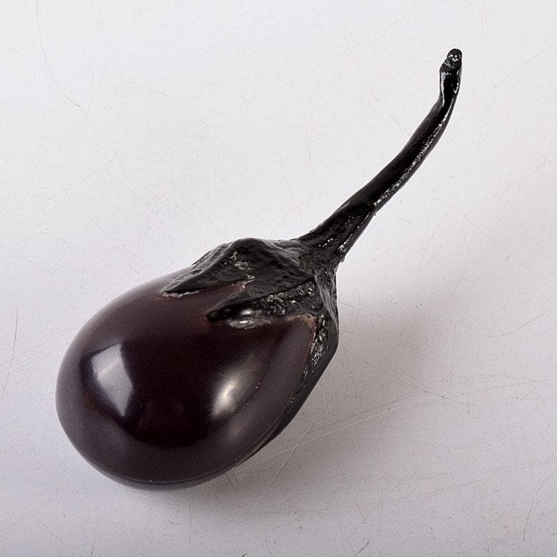 茶道具　岩倉隆斎作　内金　茄子　香合　共箱　V　8057