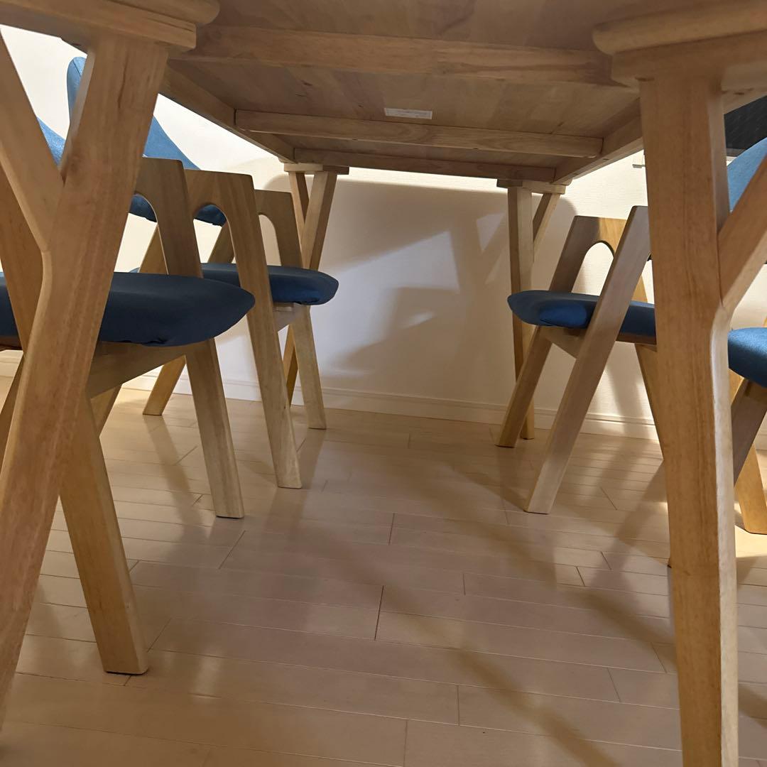 木製ダイニングテーブル、チェア4脚セット