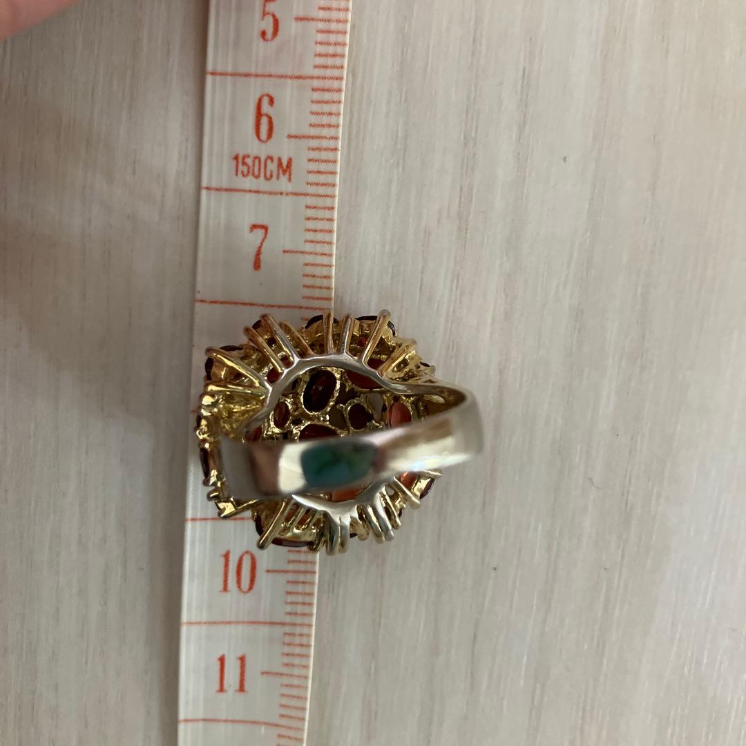 株*ン様 碌山　ガーネット　シルバー925 指輪　11号