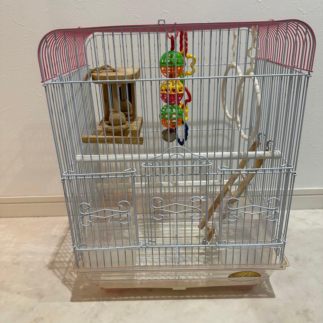 【送料無料】鳥かご2セット/バードヒーター/手作りカバー/止まり木/おもちゃ等