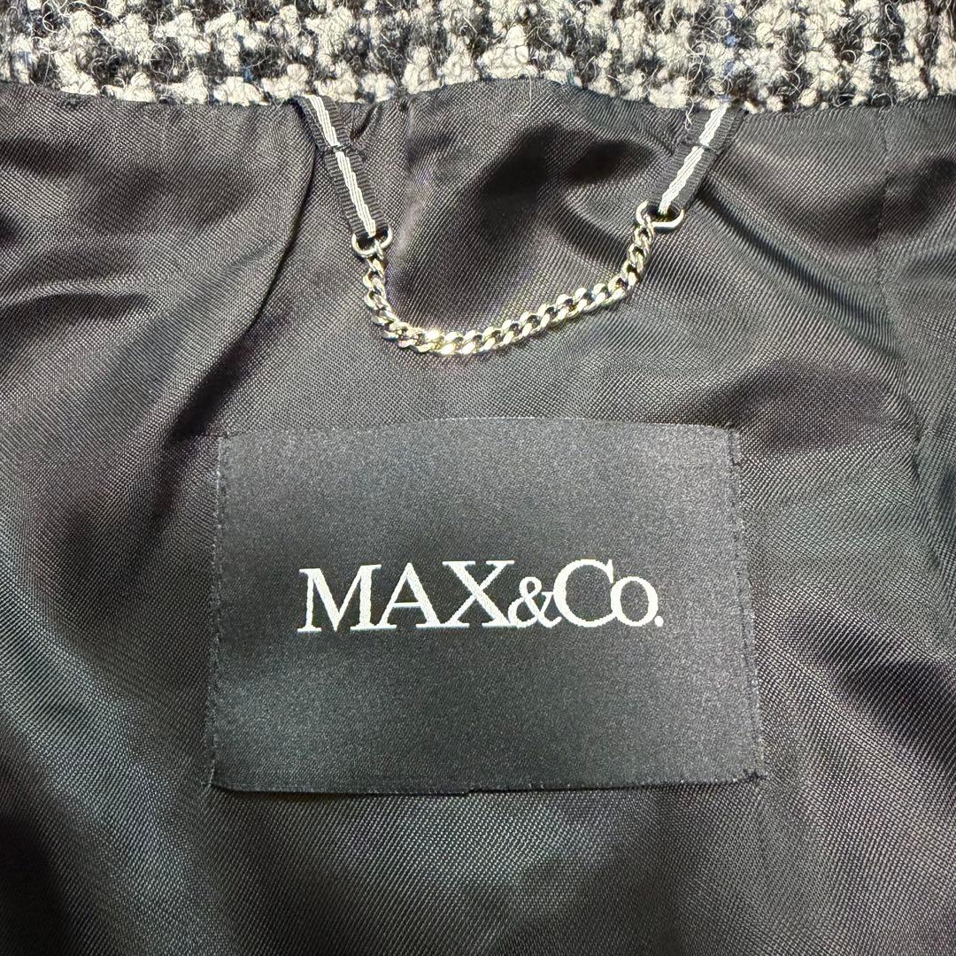 【極美品】MAX&Co. ツイード ロングコート ベルト付き XLサイズ 42