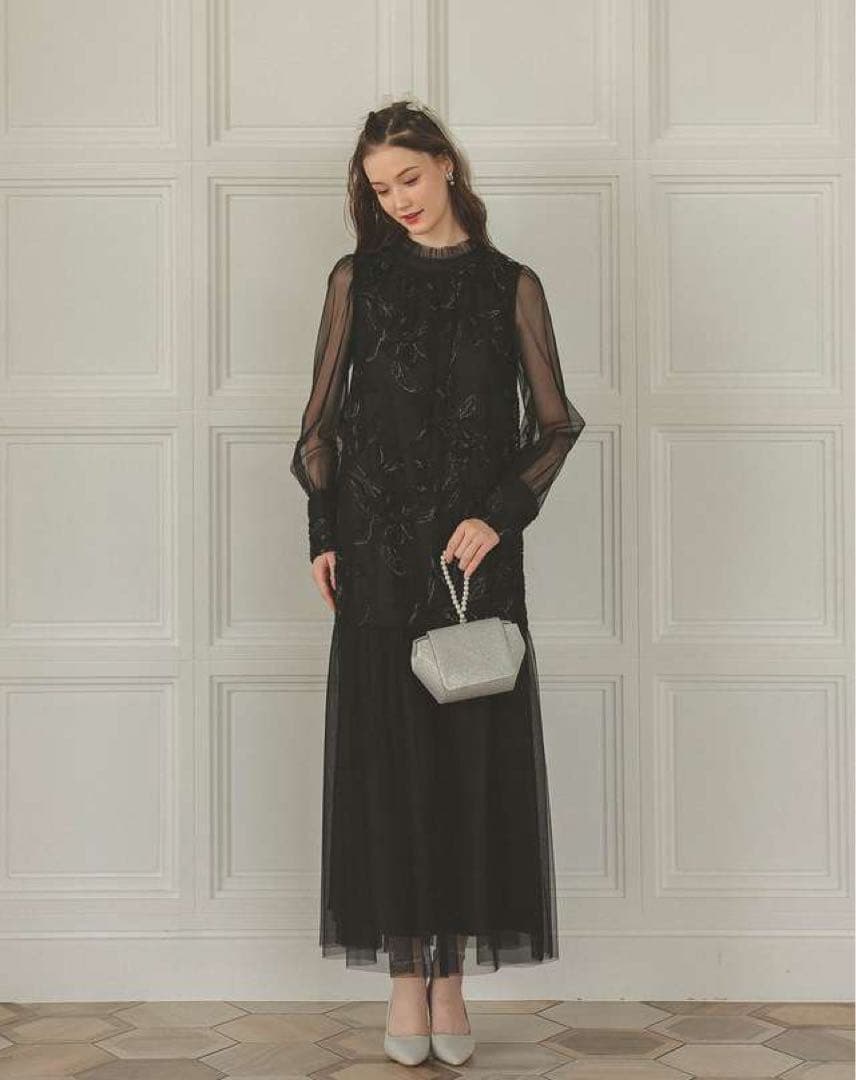 ★新作★ドリードール　フェザーフラワーチュールドレス