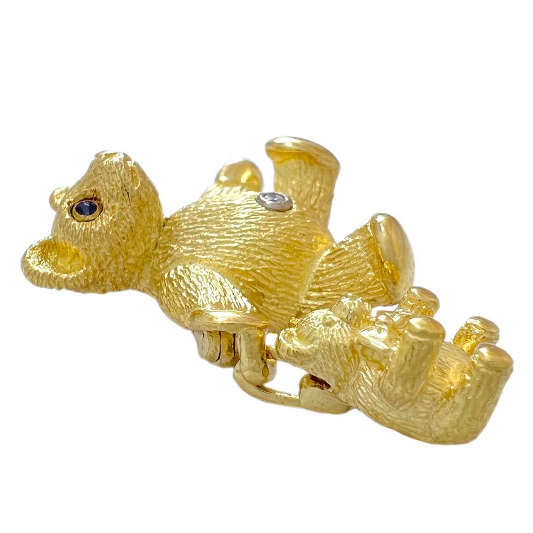 極美品　ティファニー　ブローチ　テディベア　K18　ヴィンテージ　希少　レア