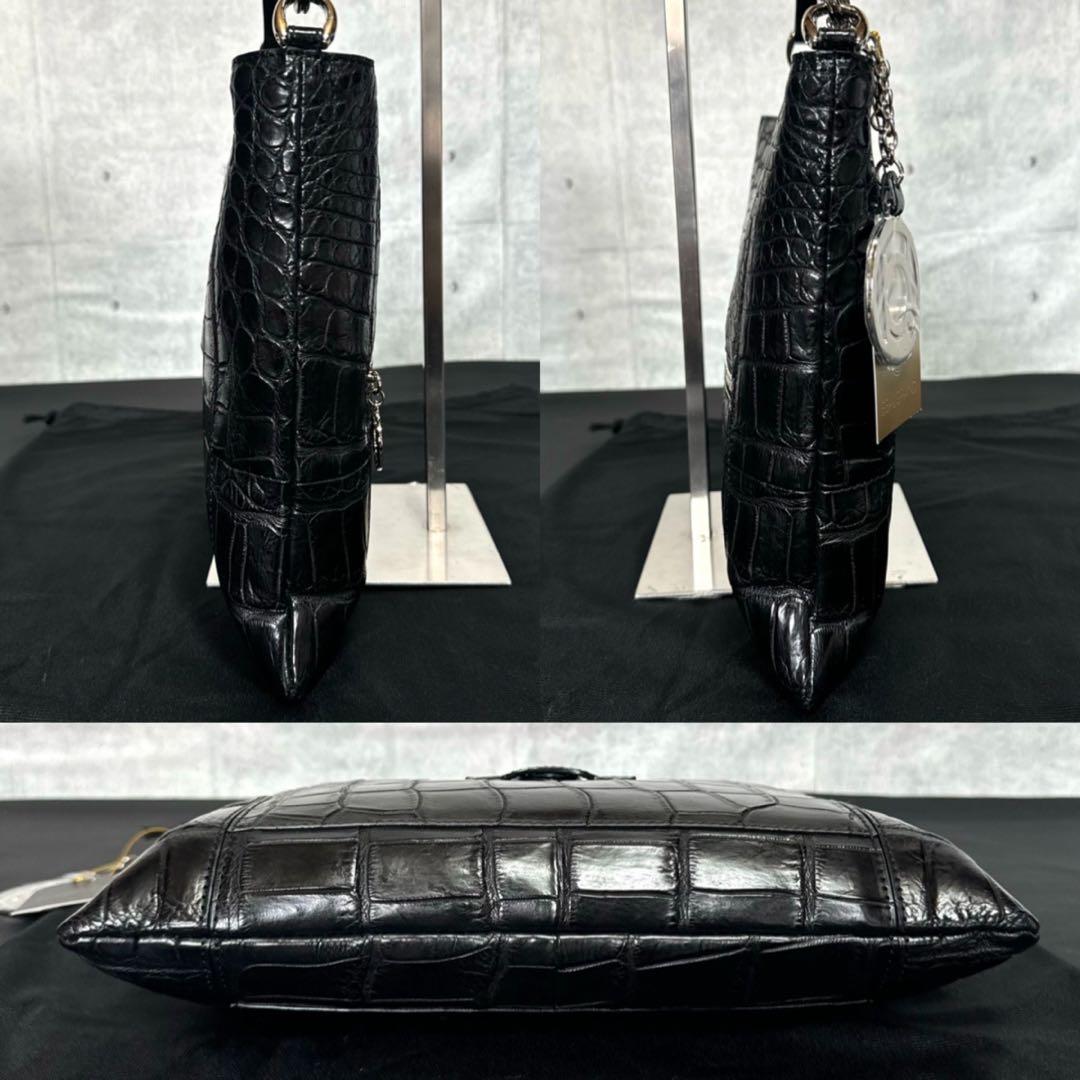 専用品BEAUGRAND JRA クロコダイル 黒 2WAYショルダーバッグ