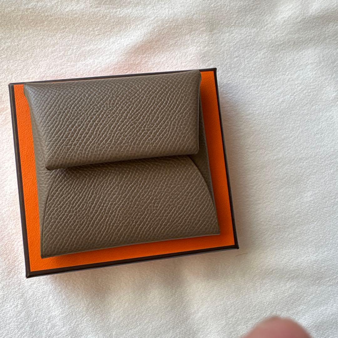 HERMES バスティアケース　 エトープ　箱　刻印あり